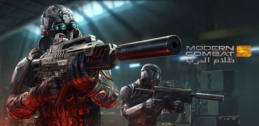 Background تحميل  Modern Combat 5 مهكرة – أموال وذهب غير محدود 