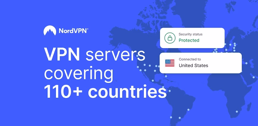 Background NordVPN Mod APK 8.10.1 [Premium Unlocked] — حماية VPN غير محدودة بدون اشتراك 