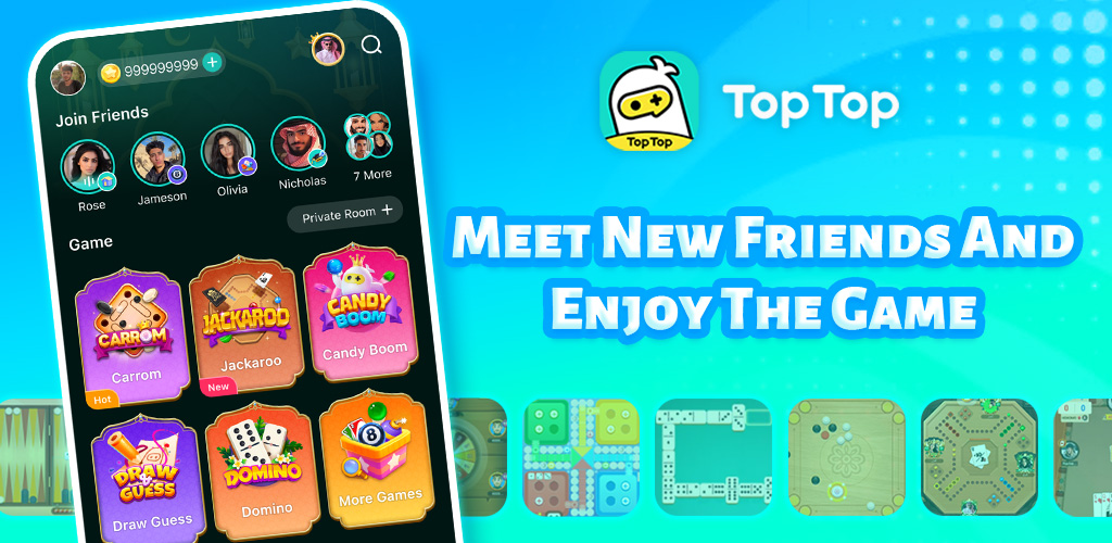 Background اكتشف عالم التسلية والتواصل مع تحميل تطبيق TopTop: Games&Chat 