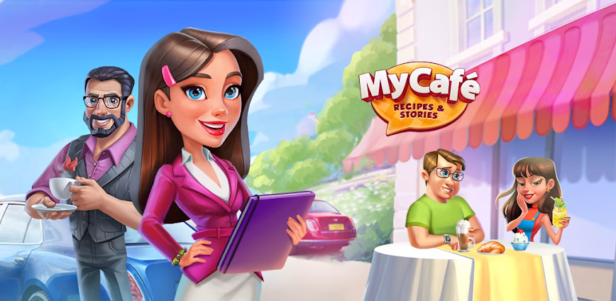 Background My Cafe Mod APK 2025.8.0.1: أنشئ مقهى أحلامك بأموال ومجوهرات لا تنتهي! 