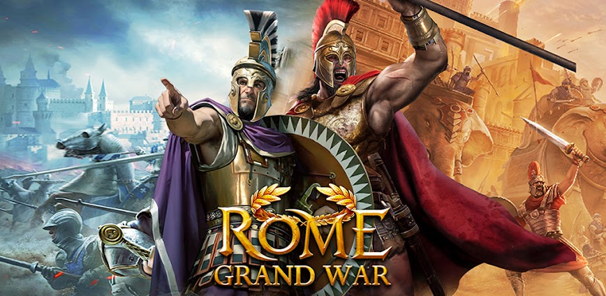Background Grand War: Rome Strategy Games Mod APK: ابدأ إمبراطوريتك الرومانية بمال غير محدود