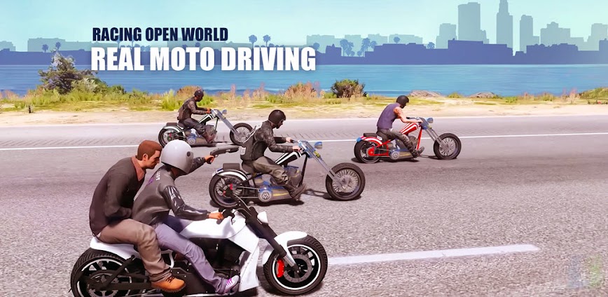 Background Real Moto Driving Racing World Mod APK: انطلق بلا حدود في عالم سباقات الدراجات النارية (مال غير محدود)